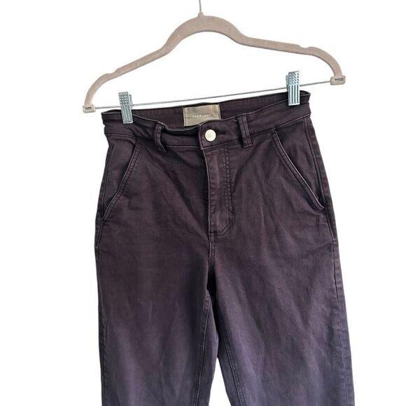 Everlane Cropped Straight Leg Jeans Womens size 0 Purple Brown High Waist - Picture 6 of 11